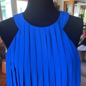 Mishka Vibrant Blue pleated dress